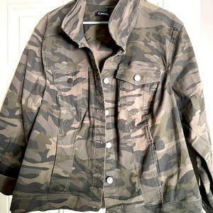 Plus Size Denim Jacket by D Jeans. Size 3X. Stretch lightweight denim.
